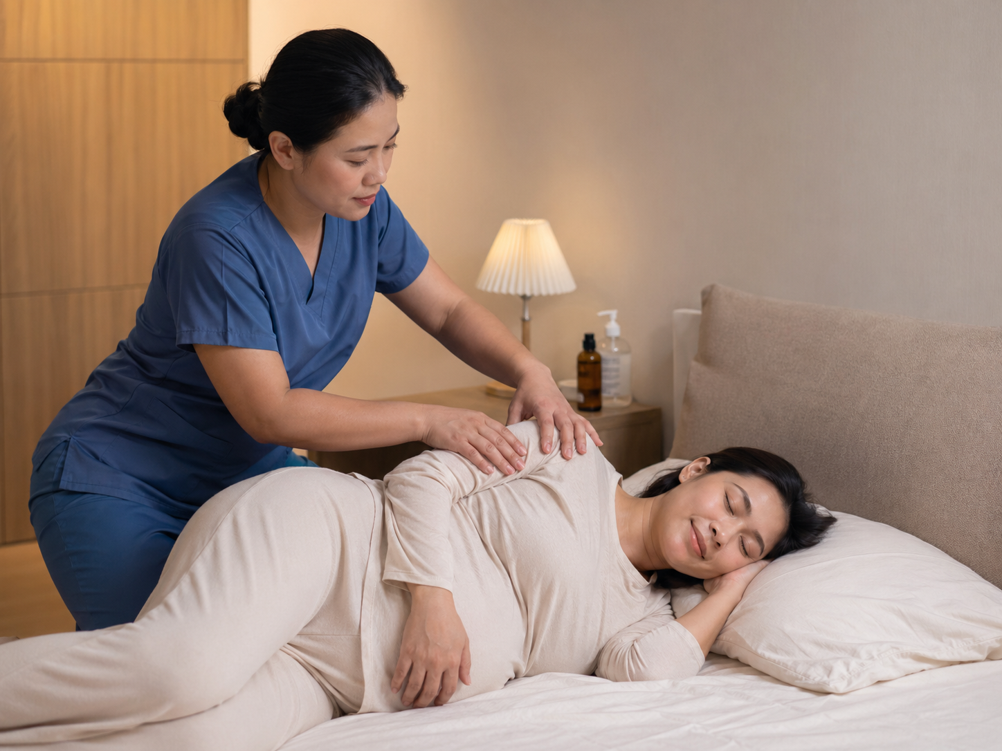 Prenatal and postnatal massage home service by Palmeo Spa