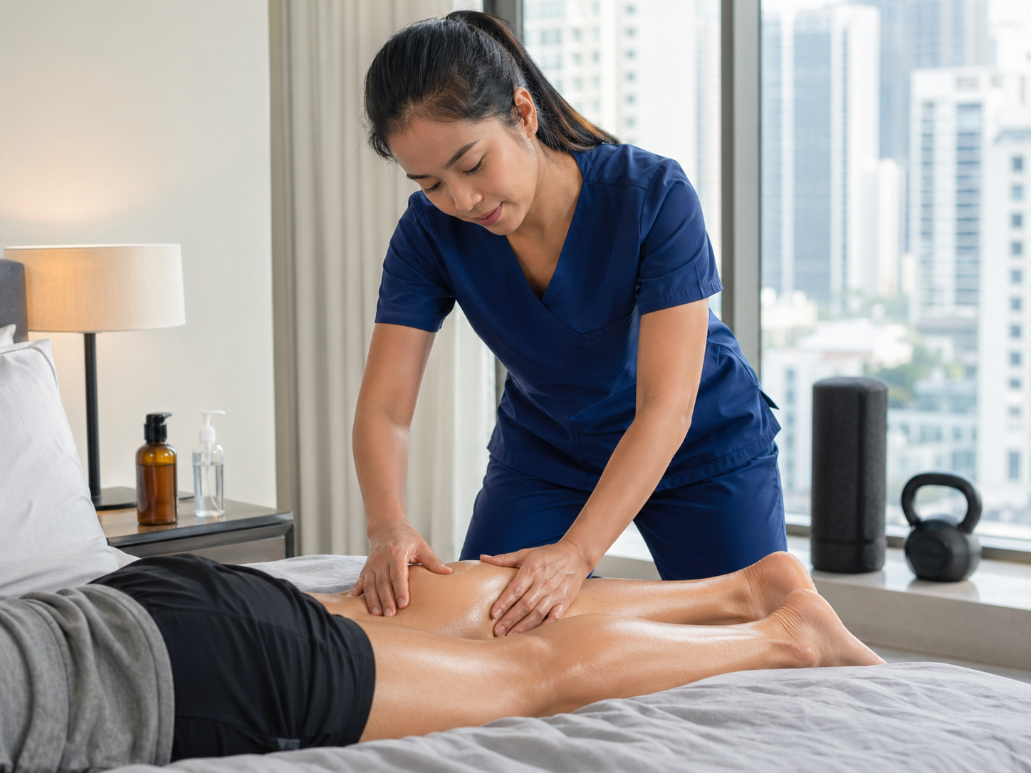 Sports massage recovery home service by Palmeo Spa
