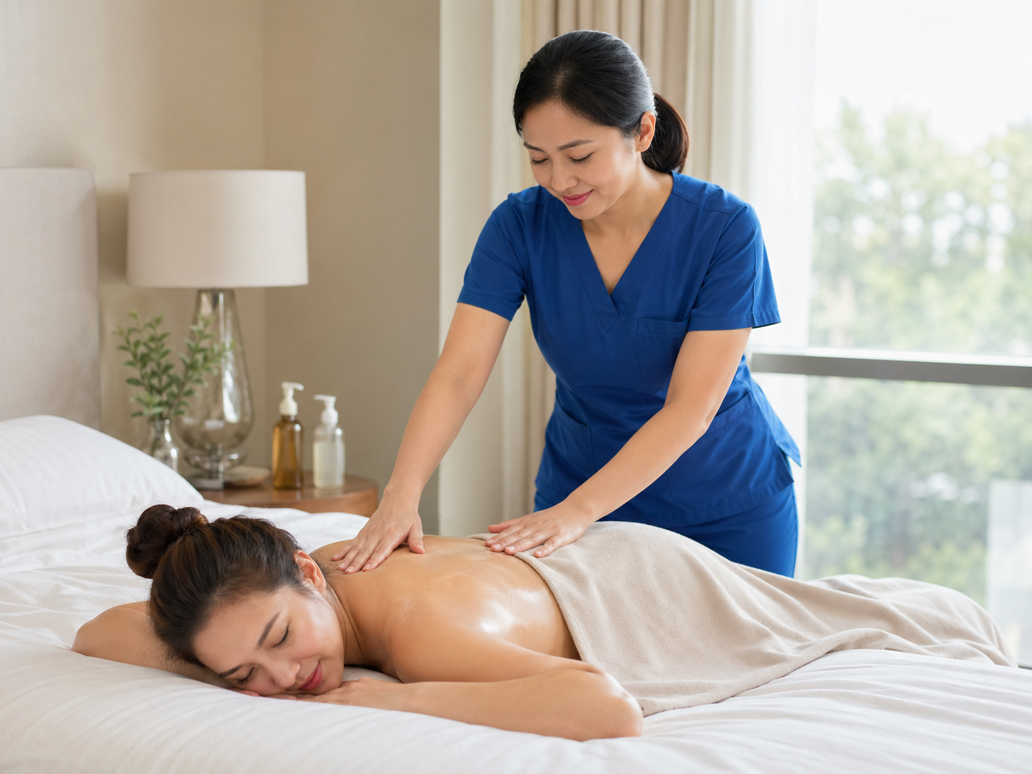 Swedish massage home service by Palmeo Spa