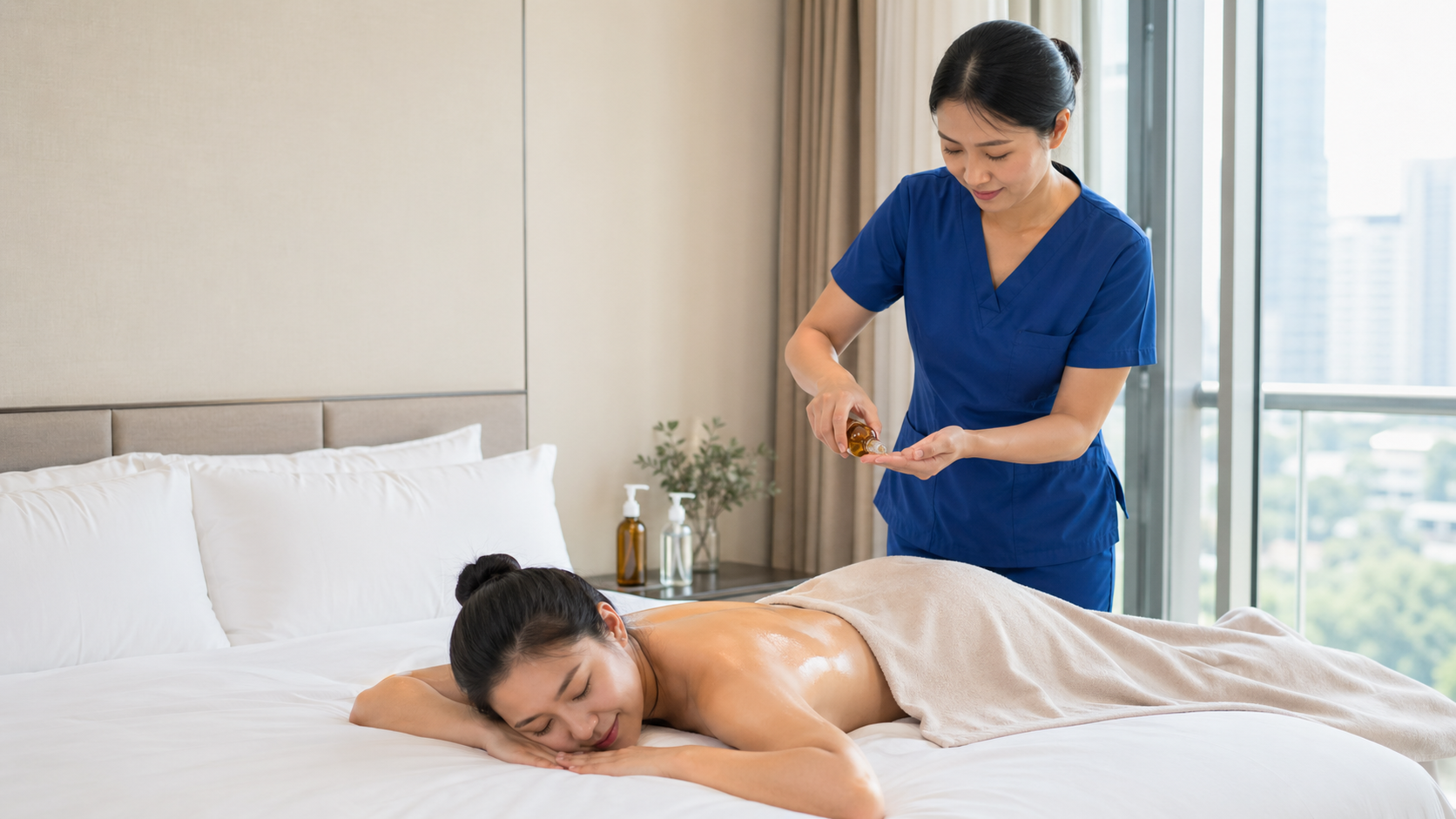 Palmeo Spa clean professional home massage service