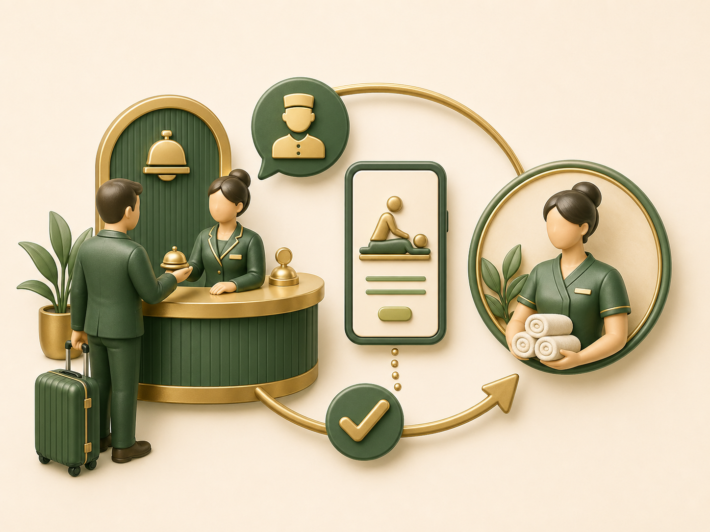 Icon for clear hotel guest handoff to Palmeo Spa