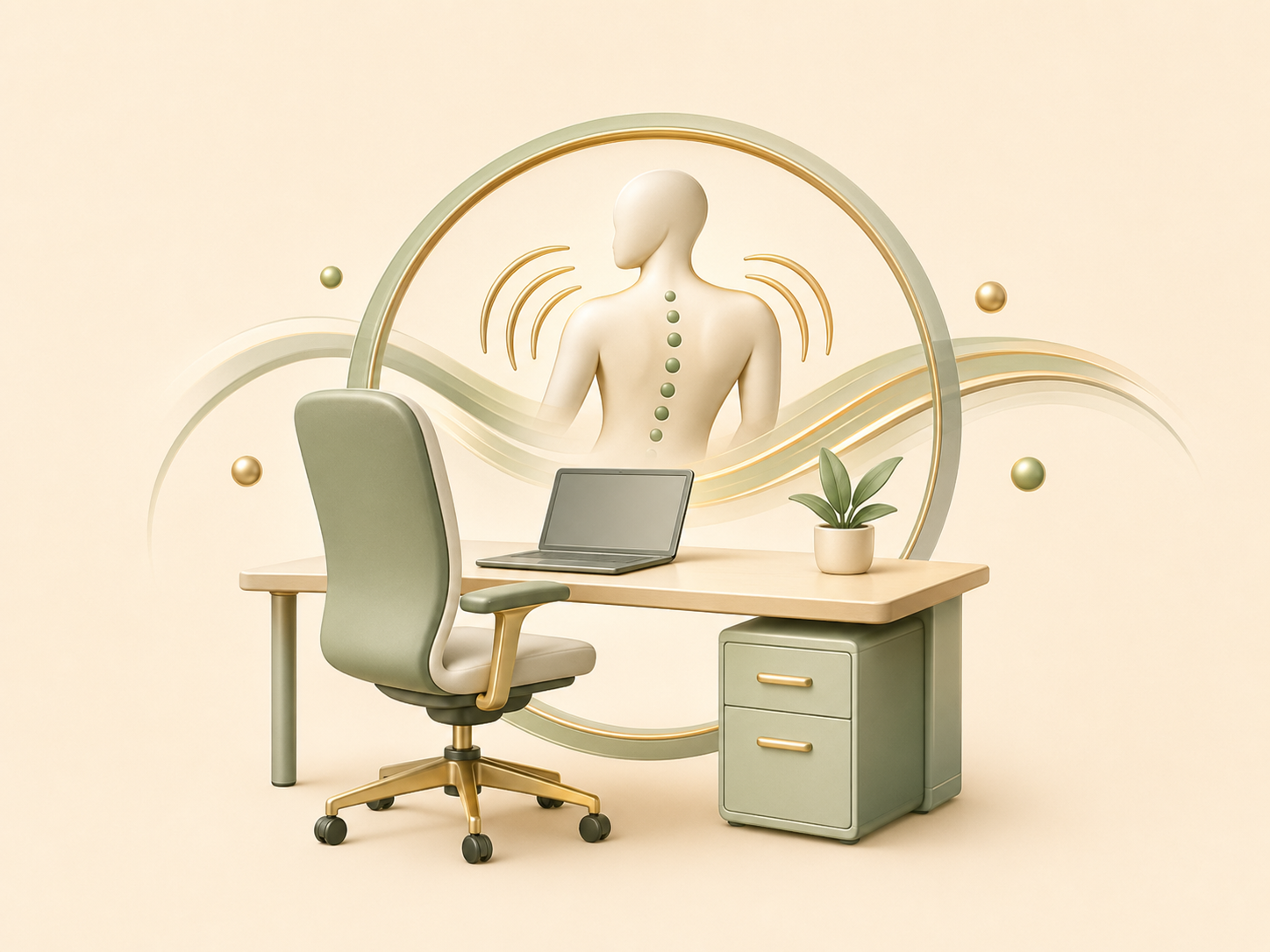 Icon representing office desk-day relief