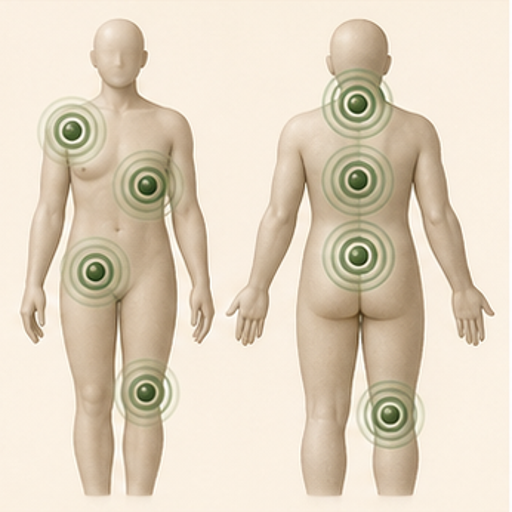Editorial icon for different types of body pain